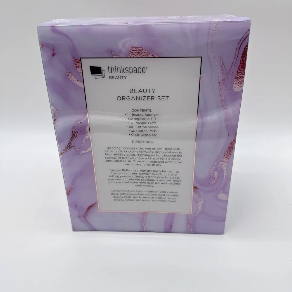 Thinkspace Beauty Organizer Set Women OS Purple 150 Piece Sponge and Puff Kit